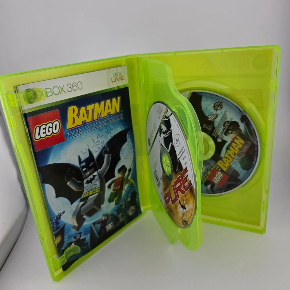 LEGO Batman & Pure Bundle‎ Video Game Microsoft Xbox 360 Green Case Manual